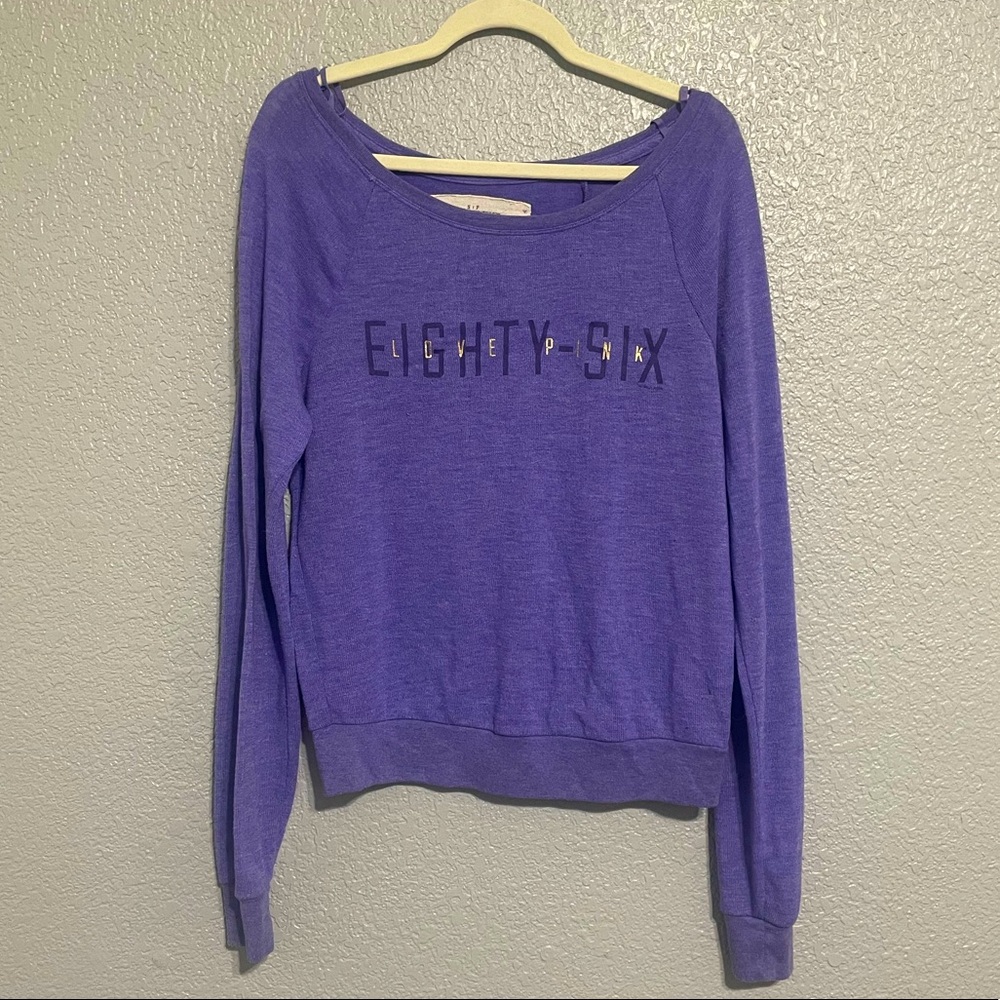 PINK Victoria’s Secret off the shoulder sweater/ lounge ware